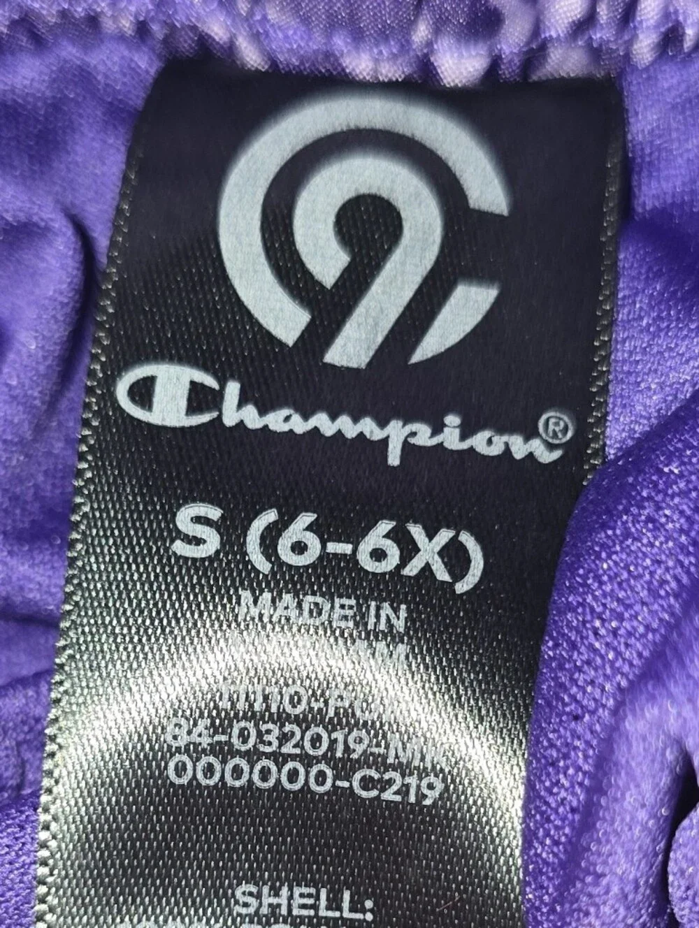 Champion Purple Floral Print Girls Shorts Size 6/6X